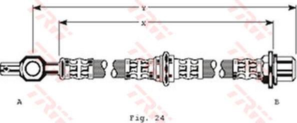 TRW PHD182 тормозной шланг на TOYOTA COROLLA FX Compact (E8B)