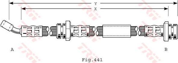 TRW PHD208 тормозной шланг на NISSAN 100 NX (B13)
