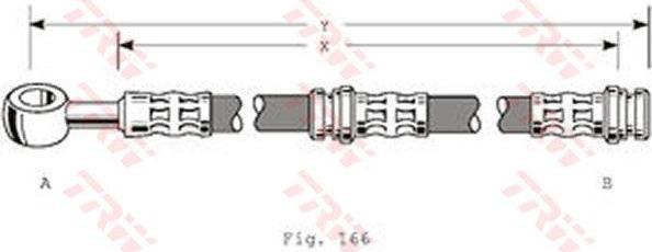 TRW PHD346 Шланг тормозной передний MITSUBISHI Carisma (M862414)