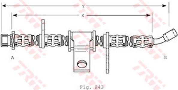 TRW PHD370 тормозной шланг на HONDA PRELUDE IV (BB)