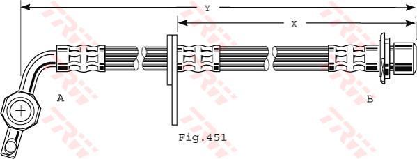 TRW PHD477 тормозной шланг на TOYOTA LAND CRUISER 100 (FZJ1_, UZJ1_)