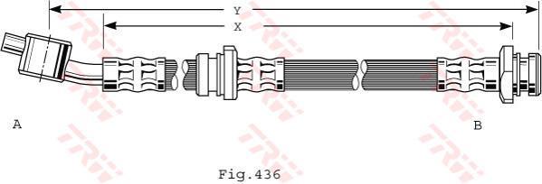 TRW PHD480 Тормозной шланг пер. L [487mm]