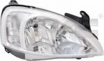 TYC 20-6066-05-2 основная фара на OPEL CORSA C фургон (F08, W5L)