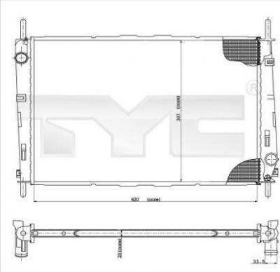 TYC 710-0046 радиатор, охлаждение двигателя на FORD MONDEO III седан (B4Y)