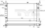 TYC 725-0002 радиатор, охлаждение двигателя на OPEL ASTRA F Наклонная задняя часть (53_, 54_, 58_, 59_)