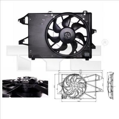 TYC 810-0009 вентилятор, охлаждение двигателя на FORD MONDEO III седан (B4Y)