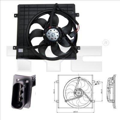 TYC 832-0002 вентилятор, охлаждение двигателя на SKODA FABIA Combi (6Y5)