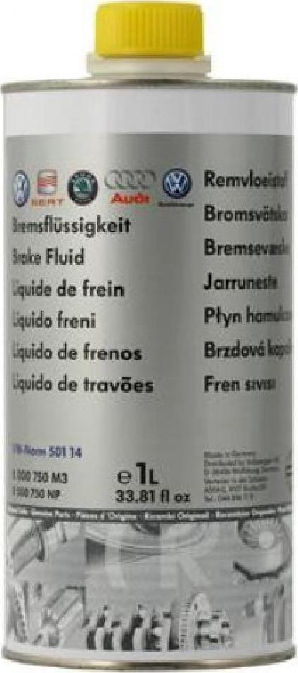 VAG B 000 750 M3 Жидкость тормозная 1л UNIVERSAL 1.0L (DOT4)