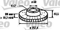 Valeo 186153 тормозной диск на FIAT MAREA Weekend (185)