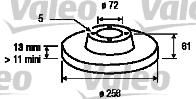 Valeo 186205 тормозной диск на FIAT DUCATO Panorama (280)