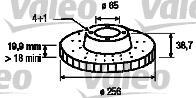 Valeo 186247 тормозной диск на VW PASSAT Variant (3A5, 35I)