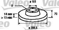 Valeo 186283 тормозной диск на LAND ROVER DEFENDER Station Wagon (LD)