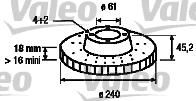 Valeo 186482 тормозной диск на NISSAN 100 NX (B13)