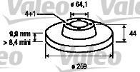 Valeo 186812 тормозной диск на MINI MINI Roadster (R59)