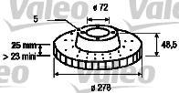 Valeo 186872 тормозной диск на MAZDA 3 седан (BL)