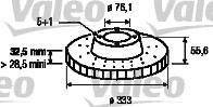Valeo 186885 тормозной диск на VW MULTIVAN V (7HM, 7HN, 7HF, 7EF, 7EM, 7EN)
