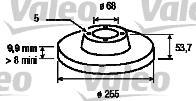 Valeo 197124 тормозной диск на AUDI A6 (4B2, C5)