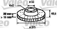 Valeo 197182 тормозной диск на TOYOTA YARIS (NHP13_, NSP13_, NCP13_, KSP13_, NLP13_)