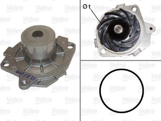Valeo 506590 водяной насос на OPEL ASTRA H GTC (L08)