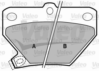 VALEO Колодки тормозные задние TOYOTA CELICA 99- COROLLA 00- PRIUS 1.5 00- YARIS 99- (04466YZZD5, 598577)