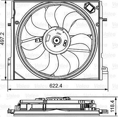 Valeo 698582 вентилятор, охлаждение двигателя на NISSAN QASHQAI (J11, J11_)