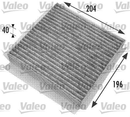 Valeo 698774 фильтр, воздух во внутренном пространстве на SMART CABRIO (450)
