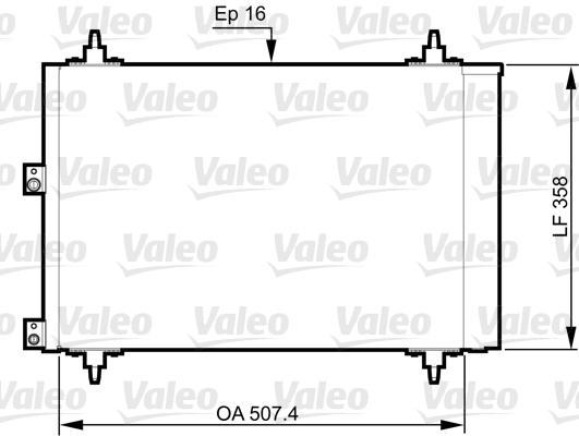 Valeo 814080 конденсатор, кондиционер на PEUGEOT PARTNER фургон (5)