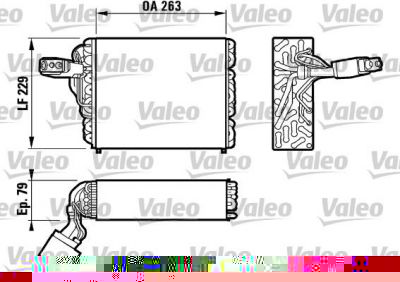 Valeo 817109 испаритель, кондиционер на VW GOLF III (1H1)
