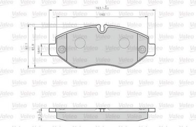 Valeo 872229 комплект тормозных колодок, дисковый тормоз на IVECO DAILY V c бортовой платформой/ходовая часть