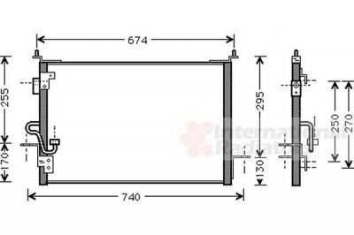 Van Wezel 02005143 конденсатор, кондиционер на LAND ROVER DEFENDER Station Wagon (LD)