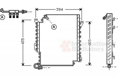 Van Wezel 03005119 конденсатор, кондиционер на AUDI 90 (89, 89Q, 8A, B3)