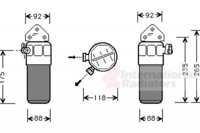 Van Wezel 0300D260 осушитель, кондиционер на AUDI A6 Avant (4B5, C5)