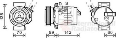 Van Wezel 0800K035 компрессор, кондиционер на CHEVROLET CAPTIVA (C100, C140)