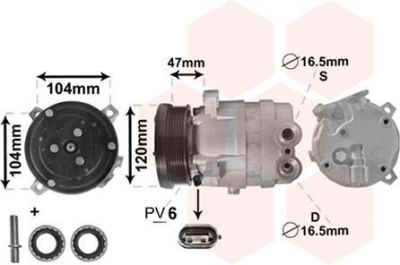 Van Wezel 0800K054 компрессор, кондиционер на CHEVROLET EPICA (KL1_)