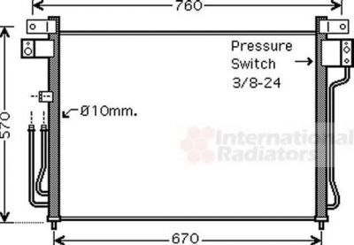 Van Wezel 13005299 конденсатор, кондиционер на NISSAN NAVARA (D40)