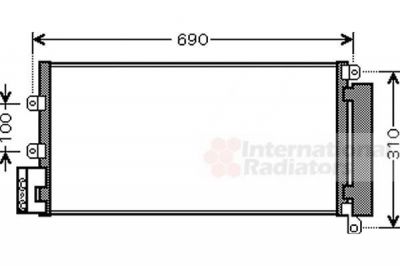 Van Wezel 17005356 конденсатор, кондиционер на FIAT LINEA (323)