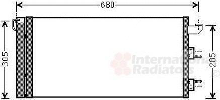 Van Wezel 17005406 конденсатор, кондиционер на FIAT PANDA (169)