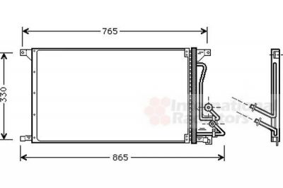 Van Wezel 18005304 конденсатор, кондиционер на FORD TRANSIT c бортовой платформой/ходовая часть (E_ _)