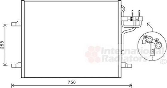 Van Wezel 18005483 конденсатор, кондиционер на FORD KUGA I