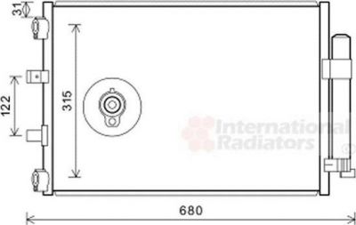 Van Wezel 18005487 конденсатор, кондиционер на FORD FOCUS III Turnier