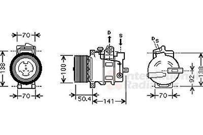 Van Wezel 3000K431 компрессор, кондиционер на MERCEDES-BENZ M-CLASS (W164)