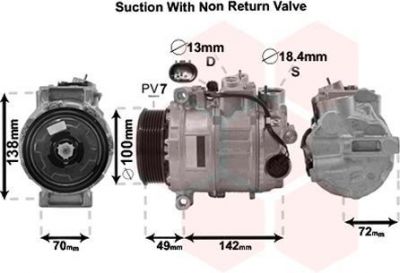 Van Wezel 3000K638 компрессор, кондиционер на MERCEDES-BENZ M-CLASS (W164)