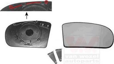 Van Wezel 3032838 зеркальное стекло, наружное зеркало на MERCEDES-BENZ C-CLASS купе (CL203)