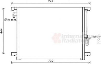 Van Wezel 33005392 конденсатор, кондиционер на INFINITI EX