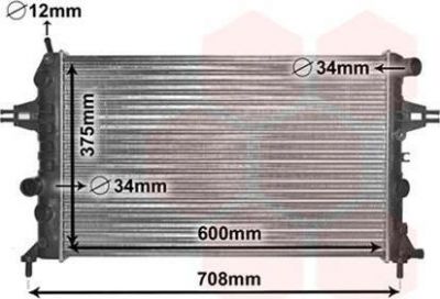Van Wezel 37002296 радиатор, охлаждение двигателя на OPEL ZAFIRA A (F75_)