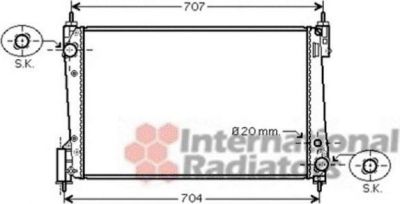 Van Wezel 37002423 радиатор, охлаждение двигателя на OPEL CORSA D