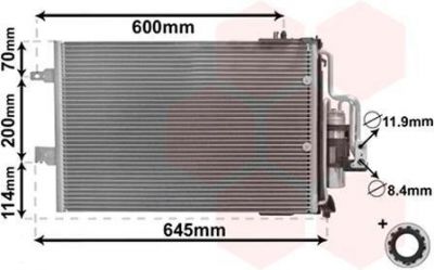Van Wezel 37005385 конденсатор, кондиционер на OPEL COMBO Tour