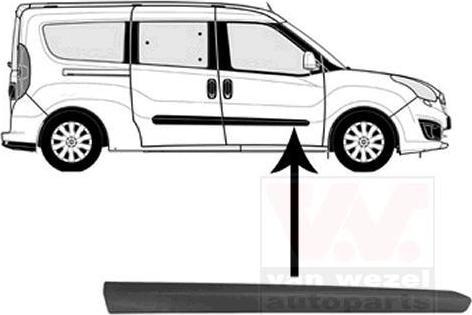 Van Wezel 3706424 облицовка / защитная накладка, дверь на OPEL COMBO Tour (X12)