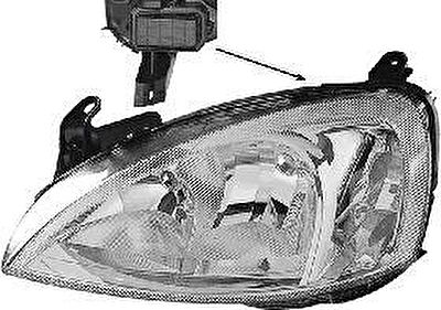 Van Wezel 3779963M основная фара на OPEL CORSA C фургон (F08, W5L)