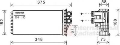 Van Wezel 40006359 теплообменник, отопление салона на PEUGEOT 5008